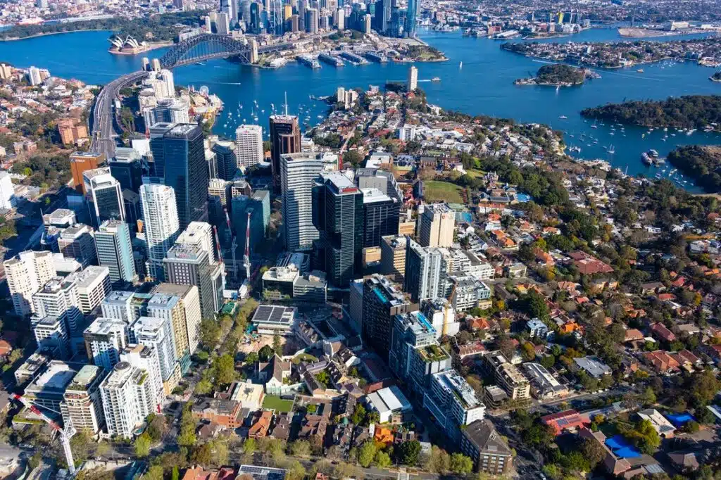 View of North Sydney, where the website design is important