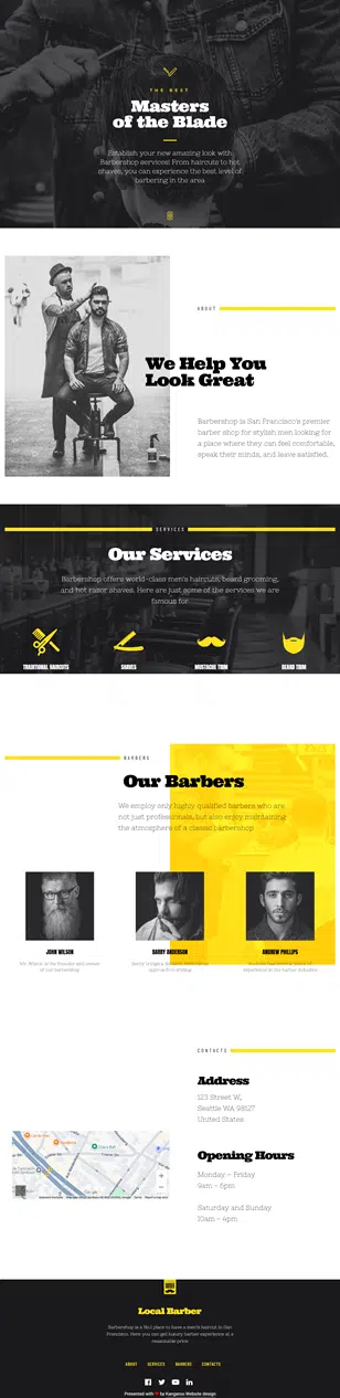 Barber Shop Web Design