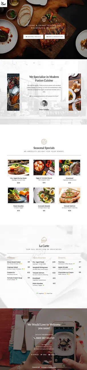 Restaurant Website Design