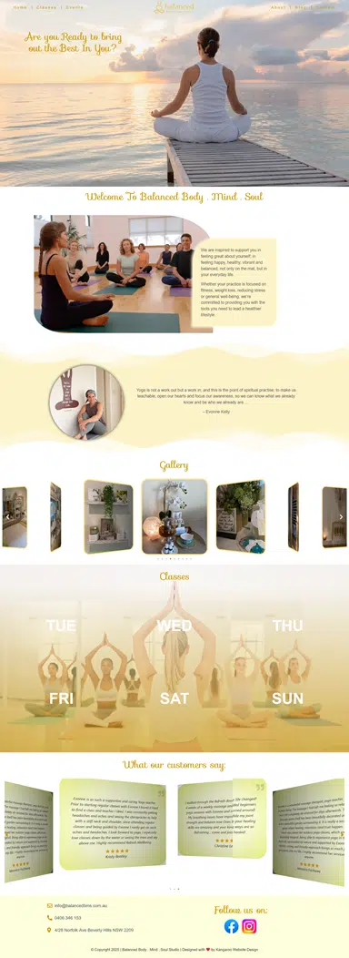 Yoga Web Design